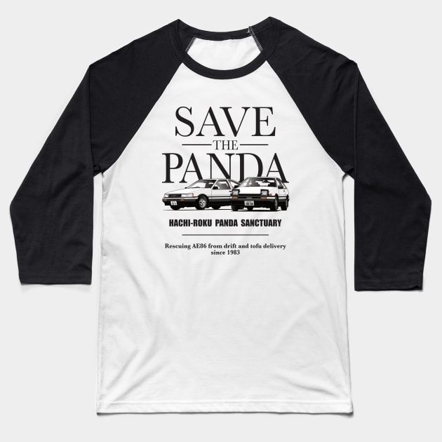 Save the Panda AE86 Baseball T-Shirt by 8800ag